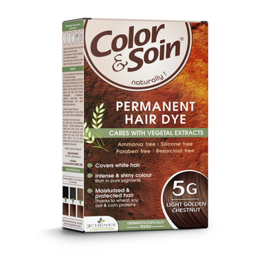 COLOR &amp; SOIN ammoniaagivaba juuksevärv 5G hele kuldkastan 135 ml