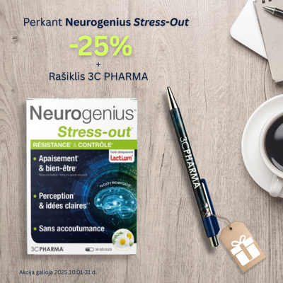 3C PHARMA Neurogenius Stress-Out, kapslid N30