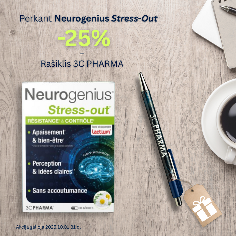 3C PHARMA Neurogenius Stress-Out, kapslid N30, nuotrauka Nr. 2