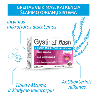 3C PHARMA Gystinat Flash, tabletid N10, kapslid N10