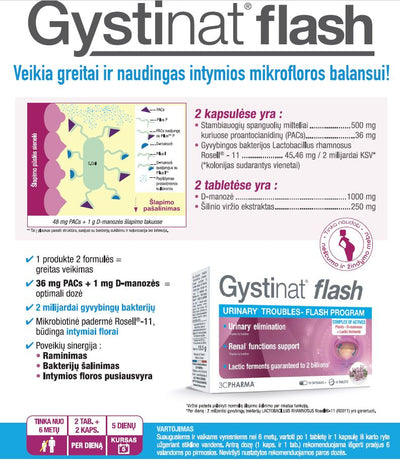 3C PHARMA Gystinat Flash, tabletid N10, kapslid N10