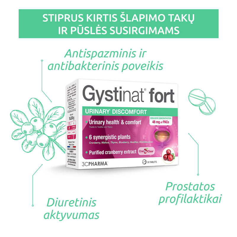 3C PHARMA Gystinat Fort tabletid N30, nuotrauka Nr. 2