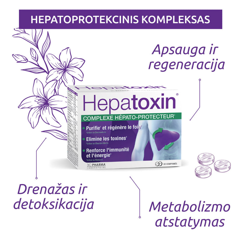 3C PHARMA Hepatoksiin, tabletid N60, nuotrauka Nr. 2