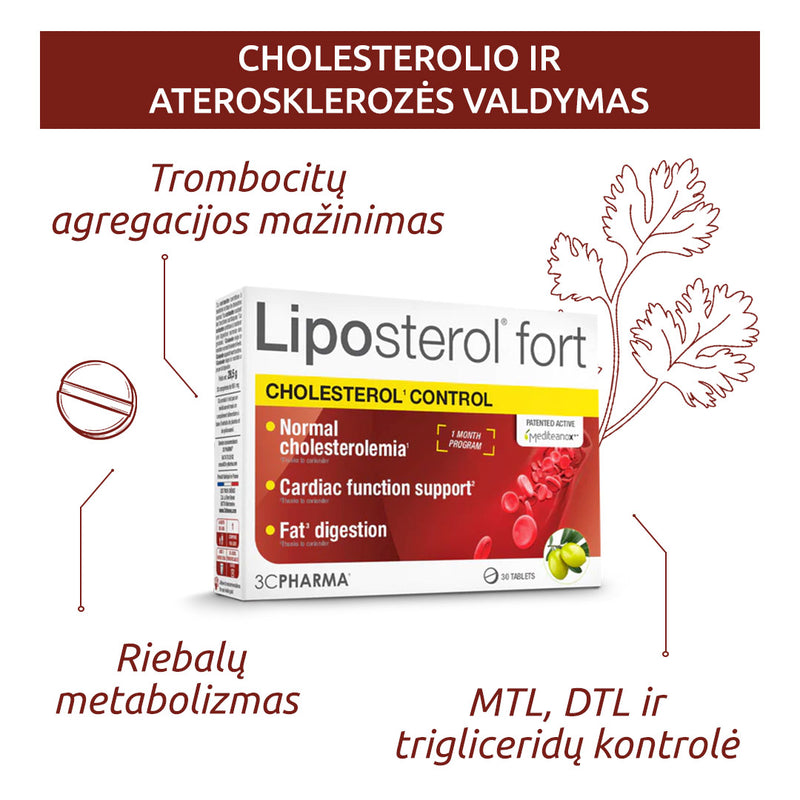 3C PHARMA Liposterol Fort, tabletid N30, nuotrauka Nr. 2