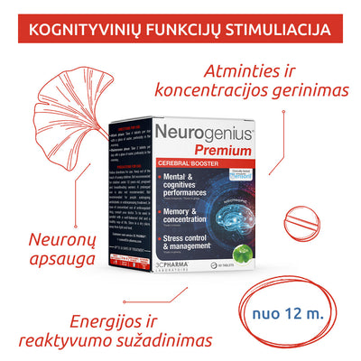 3C PHARMA Neurogenius Premium, tabletid N60