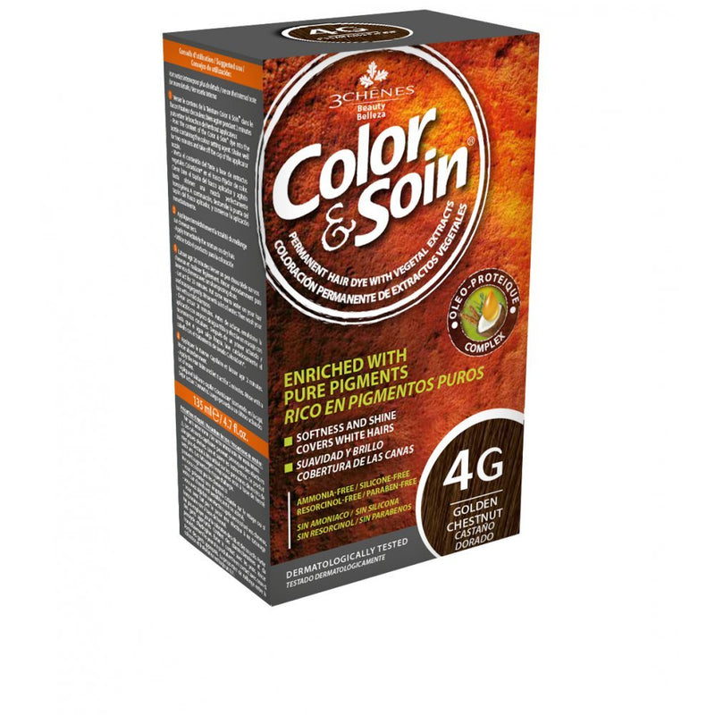COLOR &amp; SOIN ammoniaagivaba juuksevärv 4G Kuldne Kastan 135 ml, nuotrauka Nr. 1
