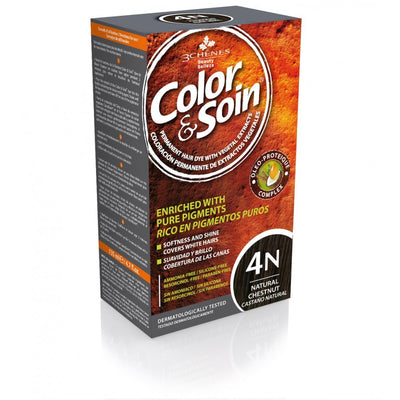 COLOR &amp; SOIN ammoniaagivaba juuksevärv 4N Naturaalne kastan 135 ml