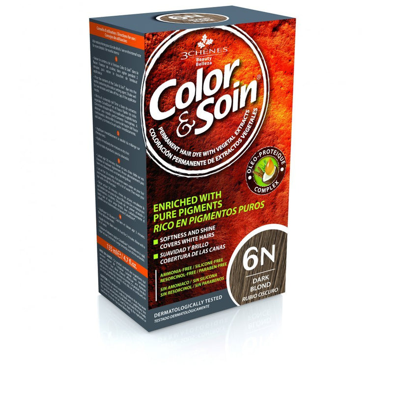 COLOR &amp; SOIN ammoniaagivaba juuksevärv 6N Tumeblond 135 ml, nuotrauka Nr. 1